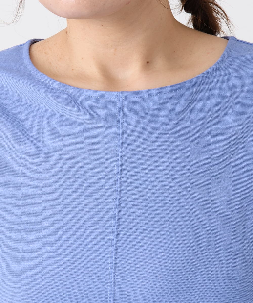 OLEHA27099 eur3(エウルキューブ) 【大きいサイズ/接触冷感】カノコバックフレアチュニック ブルー(55)