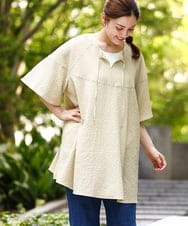 OLEHA28099 eur3(エウルキューブ) 【大きいサイズ】ぽこぽこフレアスリーブチュニック ライトイエロー(20)