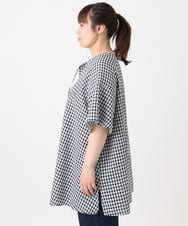 OLEHA28099 eur3(エウルキューブ) 【大きいサイズ】ぽこぽこフレアスリーブチュニック ホワイト(90)