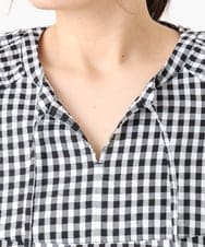 OLEHA28099 eur3(エウルキューブ) 【大きいサイズ】ぽこぽこフレアスリーブチュニック ホワイト(90)