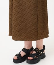 OLEHA30129 eur3(エウルキューブ) 【WEB先行販売】【大きいサイズ】エンボスドットワンピース モカ(84)