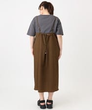 OLEHA30129 eur3(エウルキューブ) 【WEB先行販売】【大きいサイズ】エンボスドットワンピース モカ(84)