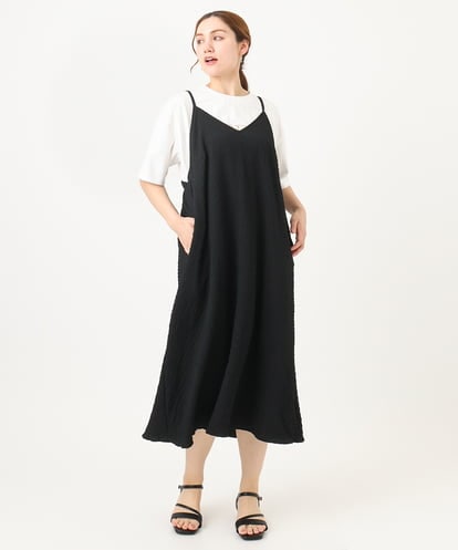 OLEHA30129 eur3 【大きいサイズ】エンボスドットワンピース