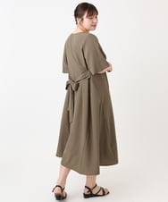 OLEHA38129 eur3(エウルキューブ) 【大きいサイズ】ヴィンテージポプリンワンピース カーキ(36)