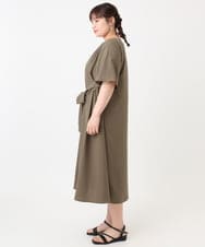 OLEHA38129 eur3(エウルキューブ) 【大きいサイズ】ヴィンテージポプリンワンピース カーキ(36)