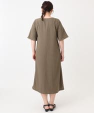 OLEHA38129 eur3(エウルキューブ) 【大きいサイズ】ヴィンテージポプリンワンピース カーキ(36)