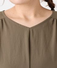 OLEHA38129 eur3(エウルキューブ) 【大きいサイズ】ヴィンテージポプリンワンピース カーキ(36)