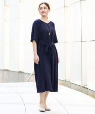 OLEHA38129 eur3(エウルキューブ) 【大きいサイズ】ヴィンテージポプリンワンピース ネイビー(57)