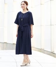 OLEHA38129 eur3(エウルキューブ) 【大きいサイズ】ヴィンテージポプリンワンピース ネイビー(57)