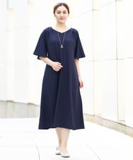 OLEHA38129 eur3(エウルキューブ) 【大きいサイズ】ヴィンテージポプリンワンピース ネイビー(57)