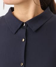 OLEHD21139 eur3(エウルキューブ) 【大きいサイズ】フレアスリーブワンピース ネイビー