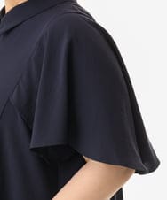 OLEHD21139 eur3(エウルキューブ) 【大きいサイズ】フレアスリーブワンピース ネイビー