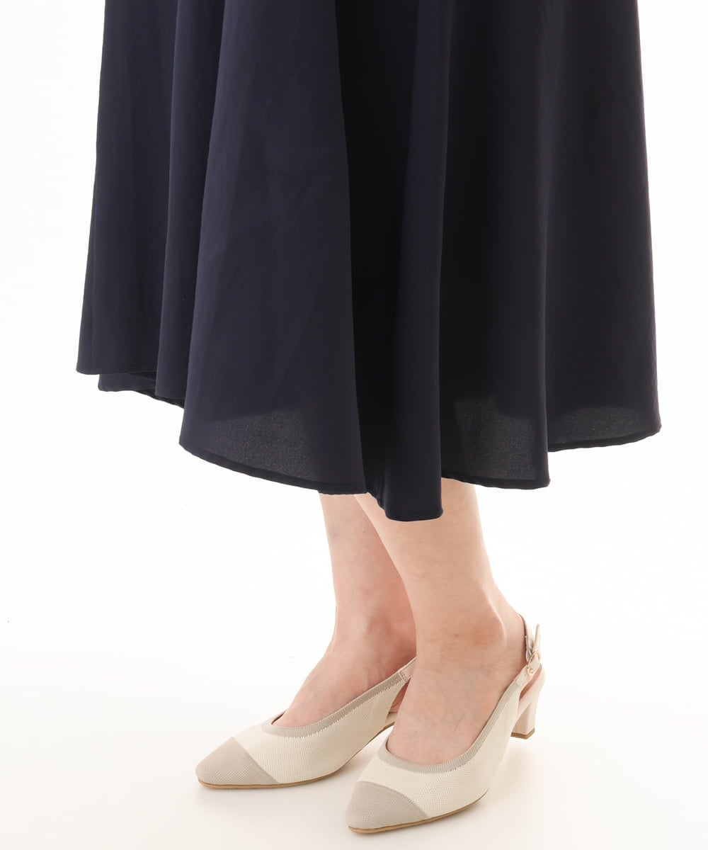 OLEHD21139 eur3(エウルキューブ) 【大きいサイズ】フレアスリーブワンピース ネイビー