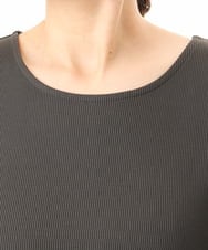 OLEHD25129 eur3(エウルキューブ) 【WEB先行販売】【大きいサイズ】リブジャージーノースリーブワンピース ダークグレー