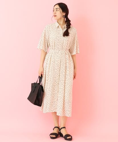 OLEHP29100 eur3 【大きいサイズ/a.v.v×eur3】シャツカラーワンピース