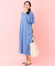 OLEHP38070 eur3(エウルキューブ) 【大きいサイズ/a.v.v×eur3/11号サイズあり】ランタンスリーブワンピース ブルー(55)