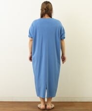 OLEHP38070 eur3(エウルキューブ) 【大きいサイズ/a.v.v×eur3/11号サイズあり】ランタンスリーブワンピース ブルー(55)