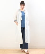 OLEHS32140 eur3(エウルキューブ) 【大きいサイズ】コットンドビー刺繍ワンピース ホワイト(90)