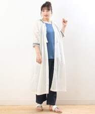 OLEHS32140 eur3(エウルキューブ) 【大きいサイズ】コットンドビー刺繍ワンピース ホワイト(90)