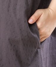 OLEHS32140 eur3(エウルキューブ) 【大きいサイズ】コットンドビー刺繍ワンピース ダークグレー(93)