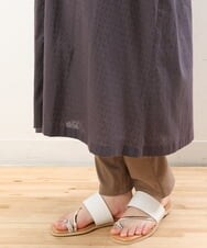 OLEHS32140 eur3(エウルキューブ) 【大きいサイズ】コットンドビー刺繍ワンピース ダークグレー(93)