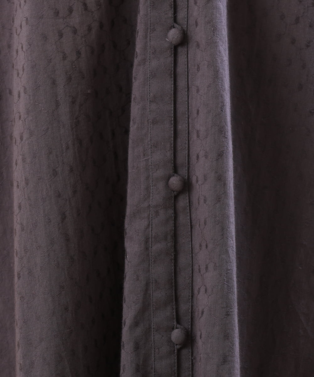 OLEHS32140 eur3(エウルキューブ) 【大きいサイズ】コットンドビー刺繍ワンピース ダークグレー(93)