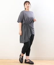 OLEHS35080 eur3(エウルキューブ) 【大きいサイズ/接触冷感】カノコイレヘムチュニック ダークグレー(93)