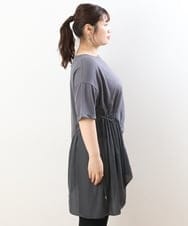 OLEHS35080 eur3(エウルキューブ) 【大きいサイズ/接触冷感】カノコイレヘムチュニック ダークグレー(93)