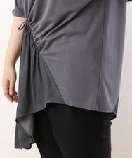 OLEHS35080 eur3(エウルキューブ) 【大きいサイズ/接触冷感】カノコイレヘムチュニック ダークグレー(93)