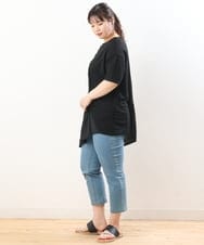 OLEHS35080 eur3(エウルキューブ) 【大きいサイズ/接触冷感】カノコイレヘムチュニック ブラック(94)