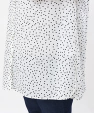 OLEHS45080 eur3(エウルキューブ) 【大きいサイズ】ドットプリーツチュニック ホワイト(90)