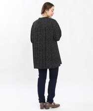 OLEHS45080 eur3(エウルキューブ) 【大きいサイズ】ドットプリーツチュニック ブラック(94)