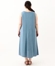 OLEHV30149 eur3(エウルキューブ) 【大きいサイズ】ノースリーブロングワンピース ブルー(55)