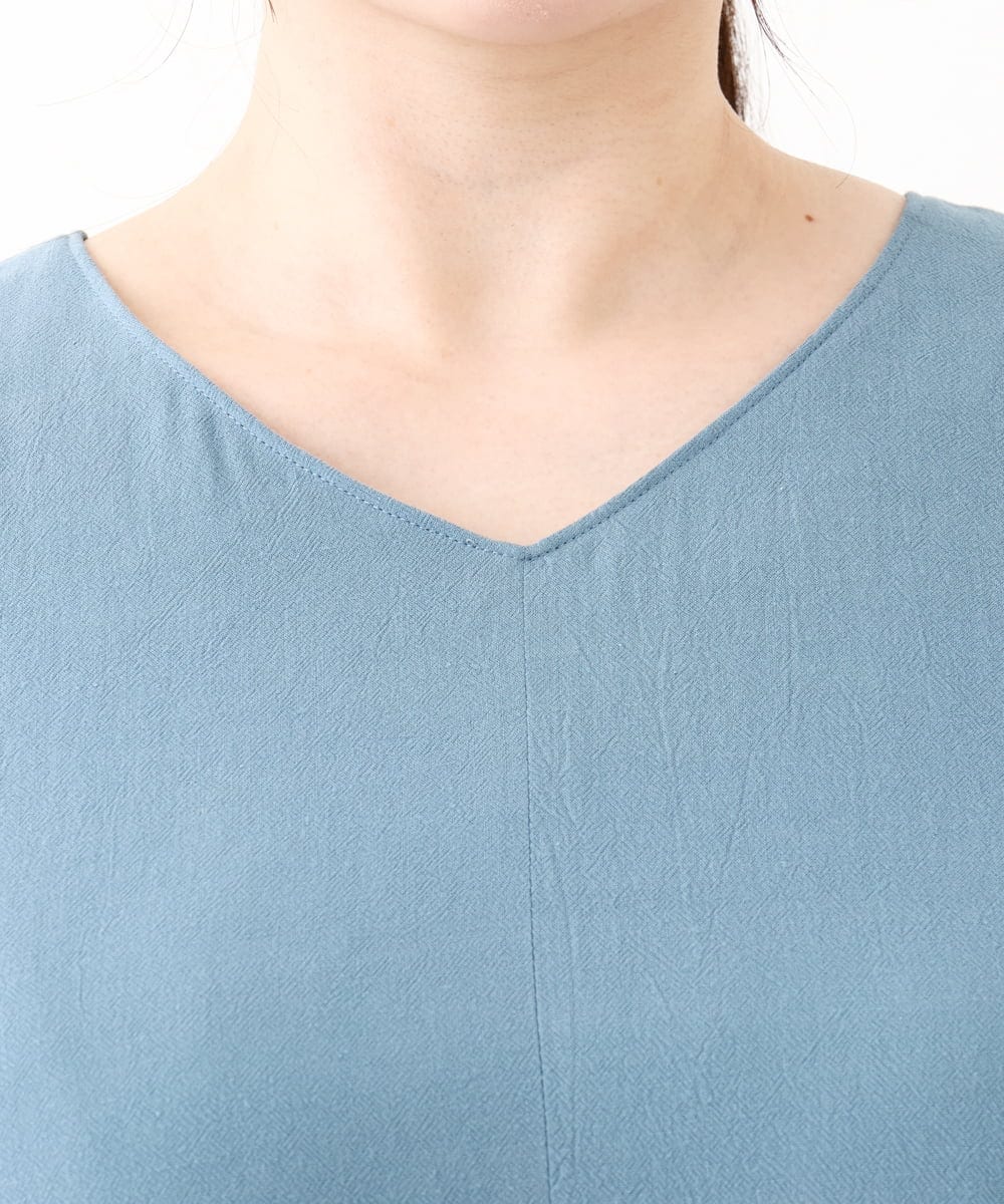 OLEHV30149 eur3(エウルキューブ) 【大きいサイズ】ノースリーブロングワンピース ブルー(55)