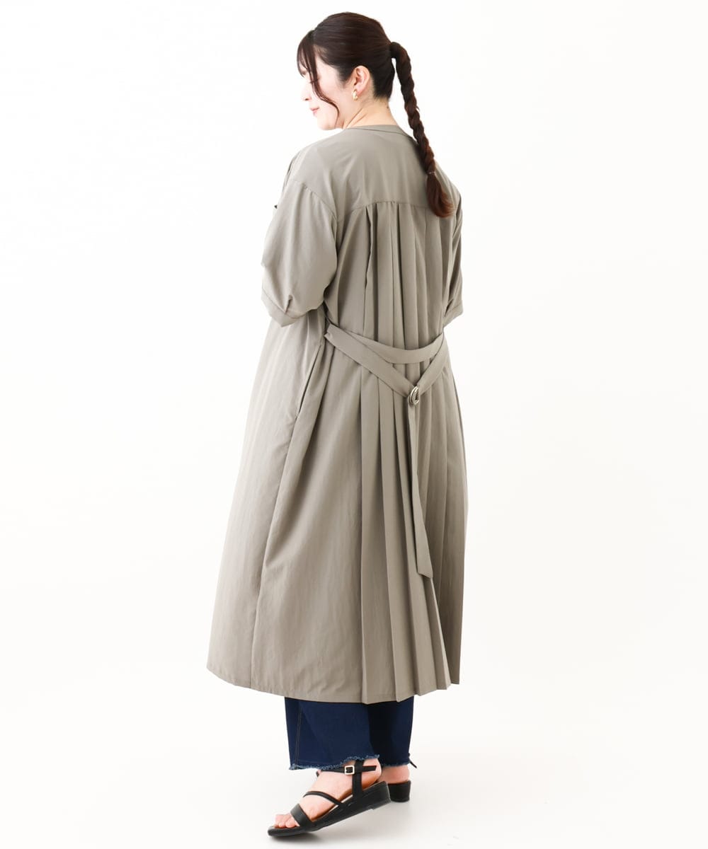 OLEHV31149 eur3(エウルキューブ) 【大きいサイズ】バックプリーツワンピース カーキ(36)