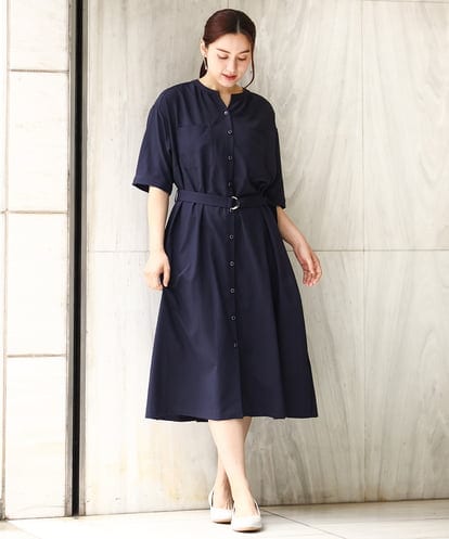 OLEHV31149 eur3 【大きいサイズ】バックプリーツワンピース