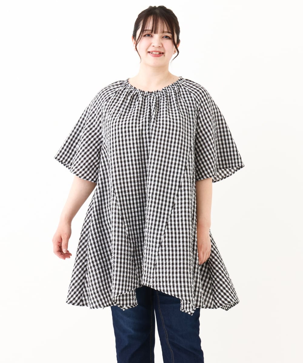OLEHV32099 eur3(エウルキューブ) 【大きいサイズ】イレヘムチュニック ホワイト(90)