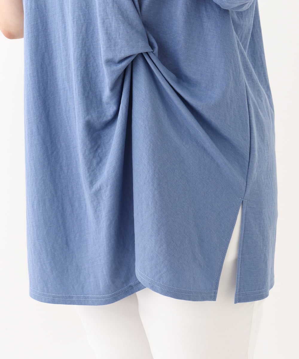 OLEHV33089 eur3(エウルキューブ) 【大きいサイズ/接触冷感】カノコチュニック ライトブルー(50)
