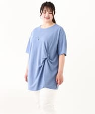 OLEHV33089 eur3(エウルキューブ) 【大きいサイズ/接触冷感】カノコチュニック ライトブルー(50)