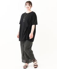 OLEHV33089 eur3(エウルキューブ) 【大きいサイズ/接触冷感】カノコチュニック ブラック(94)