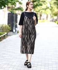 OLEIA39099 eur3(エウルキューブ) 【WEB先行販売】【大きいサイズ】プリーツキャミワンピース ダークグレー(93)