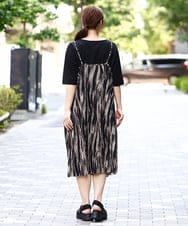 OLEIA39099 eur3(エウルキューブ) 【WEB先行販売】【大きいサイズ】プリーツキャミワンピース ダークグレー(93)