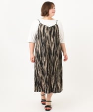 OLEIA39099 eur3(エウルキューブ) 【WEB先行販売】【大きいサイズ】プリーツキャミワンピース ダークグレー(93)