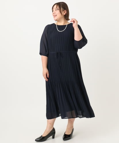 OLEIA42189 eur3 【大きいサイズ/11号サイズあり】プリーツワンピース