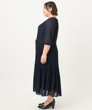 OLEIA42189 eur3(エウルキューブ) 【WEB先行販売】【大きいサイズ/11号サイズあり】プリーツワンピース ネイビー(57)