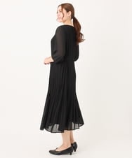 OLEIA42189 eur3(エウルキューブ) 【WEB先行販売】【大きいサイズ/11号サイズあり】プリーツワンピース ブラック(94)