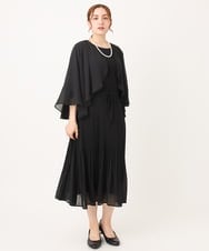 OLEIA42189 eur3(エウルキューブ) 【WEB先行販売】【大きいサイズ/11号サイズあり】プリーツワンピース ブラック(94)