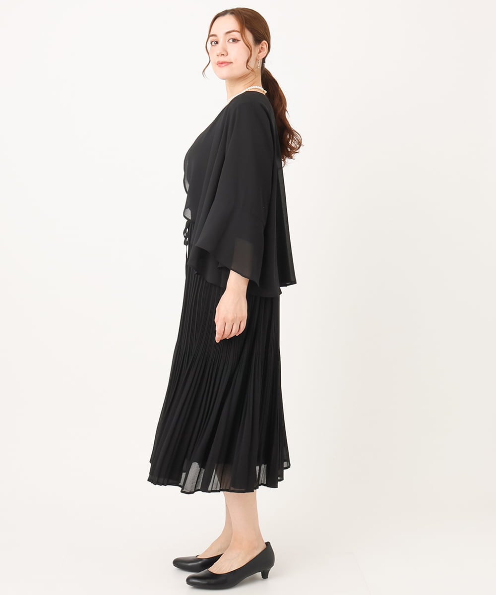 OLEIA42189 eur3(エウルキューブ) 【WEB先行販売】【大きいサイズ/11号サイズあり】プリーツワンピース ブラック(94)