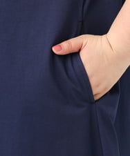 OLEIA43129 eur3(エウルキューブ) 【WEB先行販売】【大きいサイズ】バイカラーノースリーブワンピース ネイビー(57)