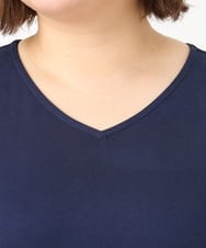 OLEIA43129 eur3(エウルキューブ) 【WEB先行販売】【大きいサイズ】バイカラーノースリーブワンピース ネイビー(57)
